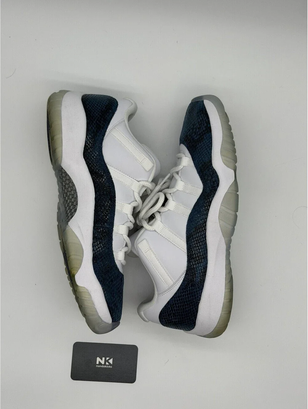 Air Jordan 11 Retro Low Snakeskin White Blue Men's Sneaker 2019 size 11.5M